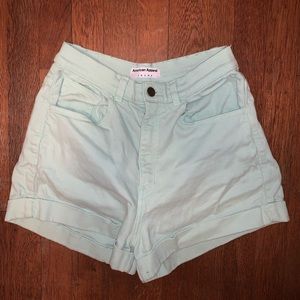 American Apparel Mint High Waisted Shorts